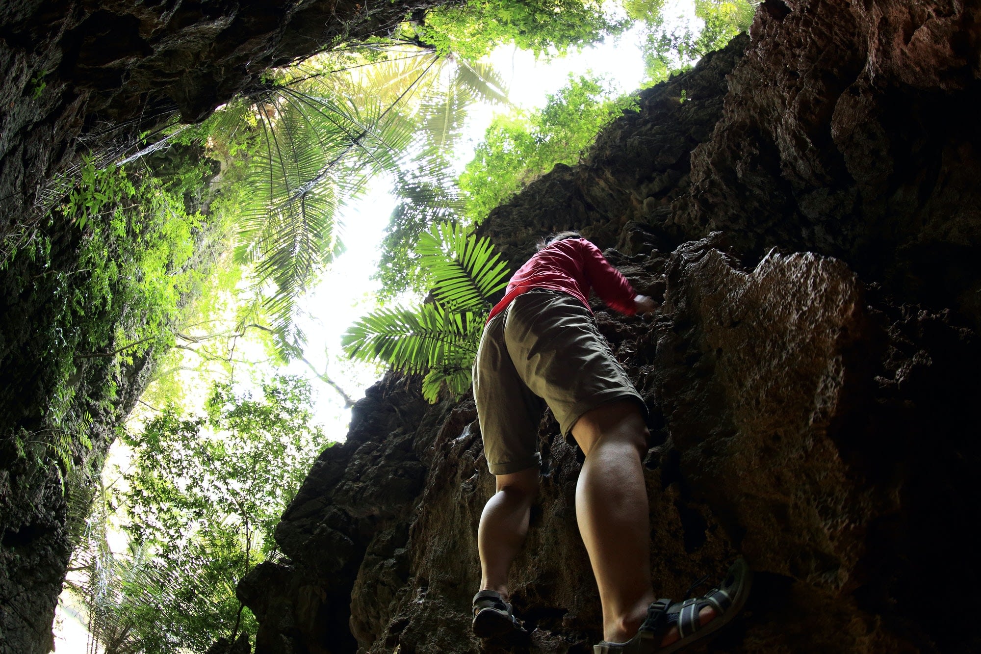Escaping from the cave